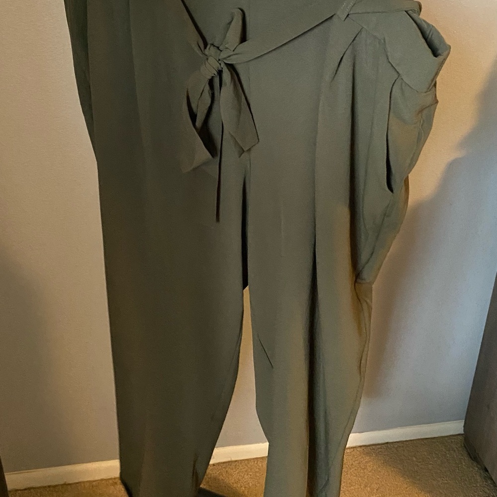 Olive green trousers